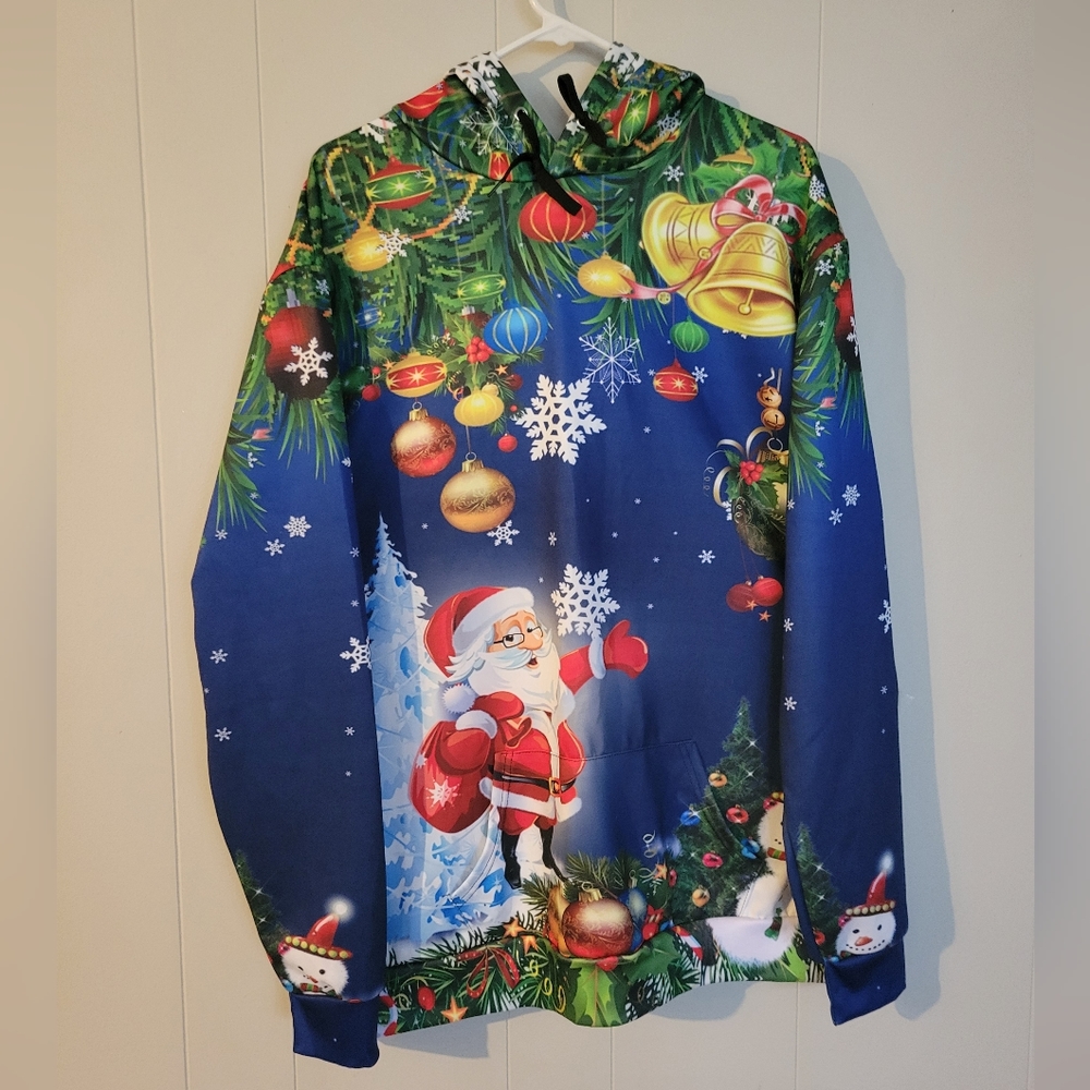John Hancock Christmas hooded XXL shirt